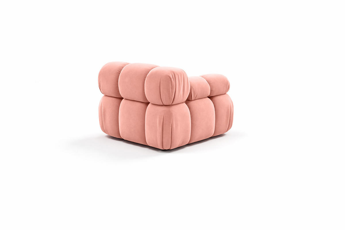 MODUL Seitlich, Für Modulares System, Stoff Salvador, Rosa, Links, Selia - Pink, Holz (95/70/95cm) - Kaiser Möbel