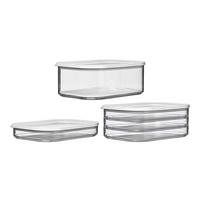 AUFSCHNITTDOSEN Modula transparent 3er Set - Transparent, Kunststoff (1/1/1cm) - Mepal