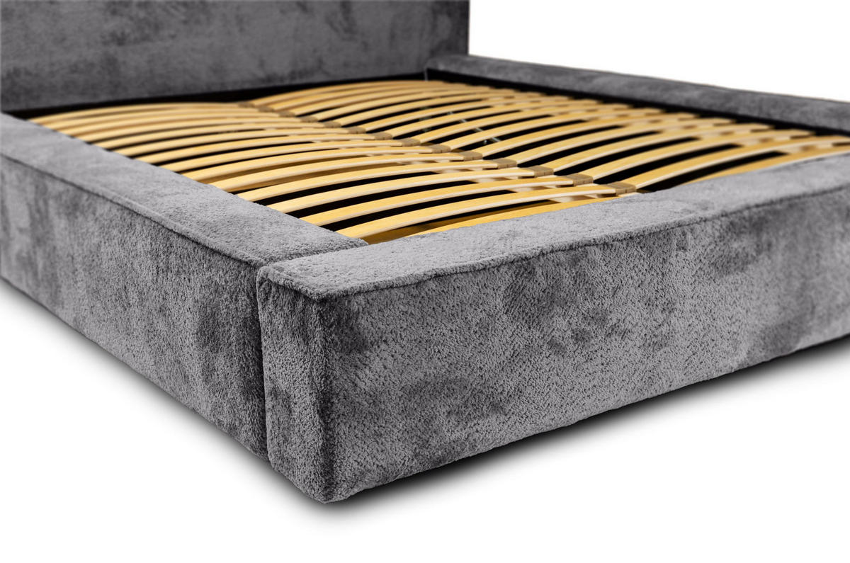 POLSTERBETT aus Polstermaterial Pedrosa 160x200 cm, Grau - Grau, Textil (160/200cm) - Fedve