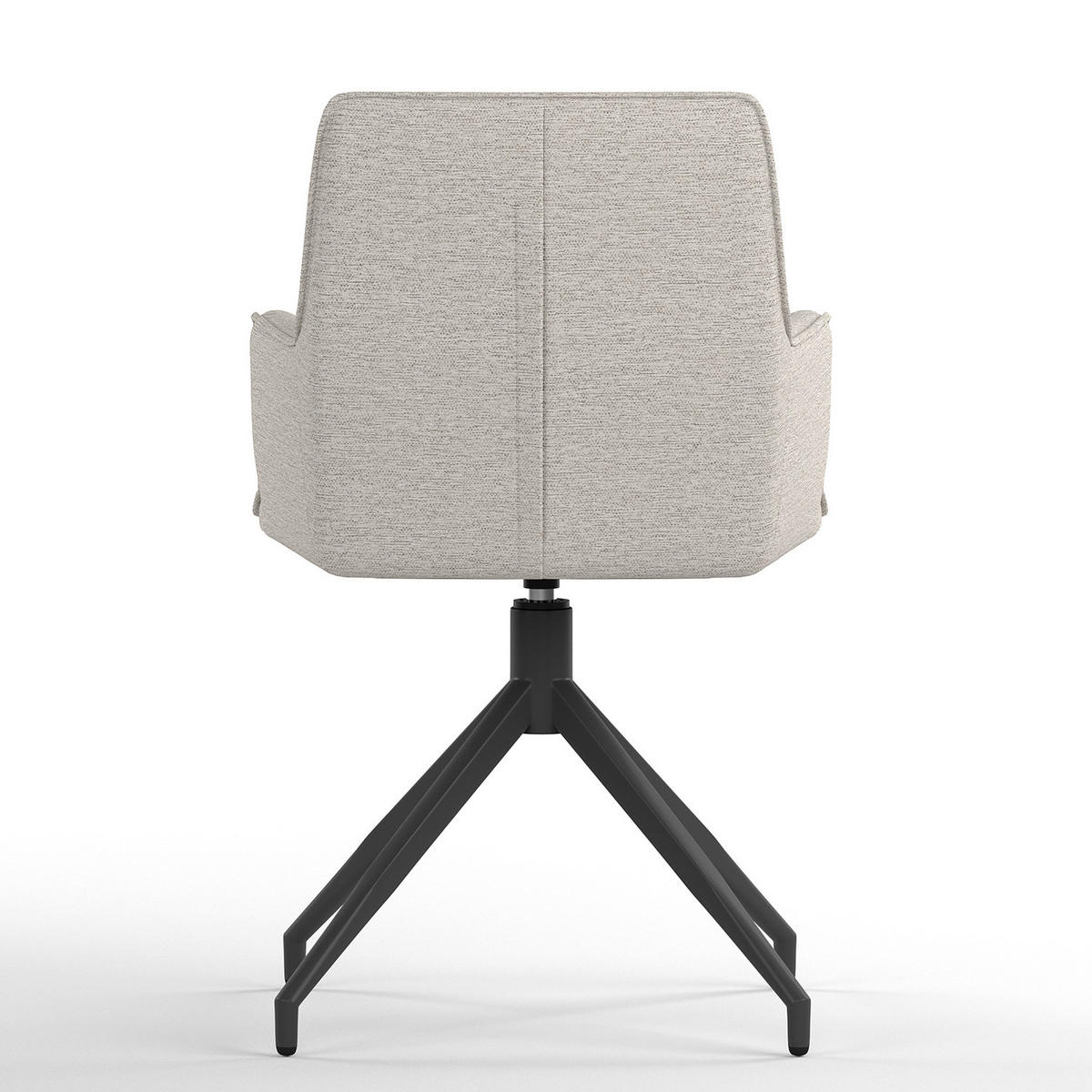 GARTENSTUHL mit Armlehnen - Stahl / Polyester - Dunkelgrau, Textil/Metall (58/87/64cm) - home24