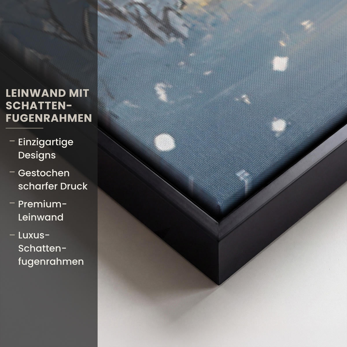 LEINWAND Bilder mit Rahmen - Schneemann - Schnee - Winter - Wald - 80x120 - Hellblau, Textil (80/120cm) - MuchoWow