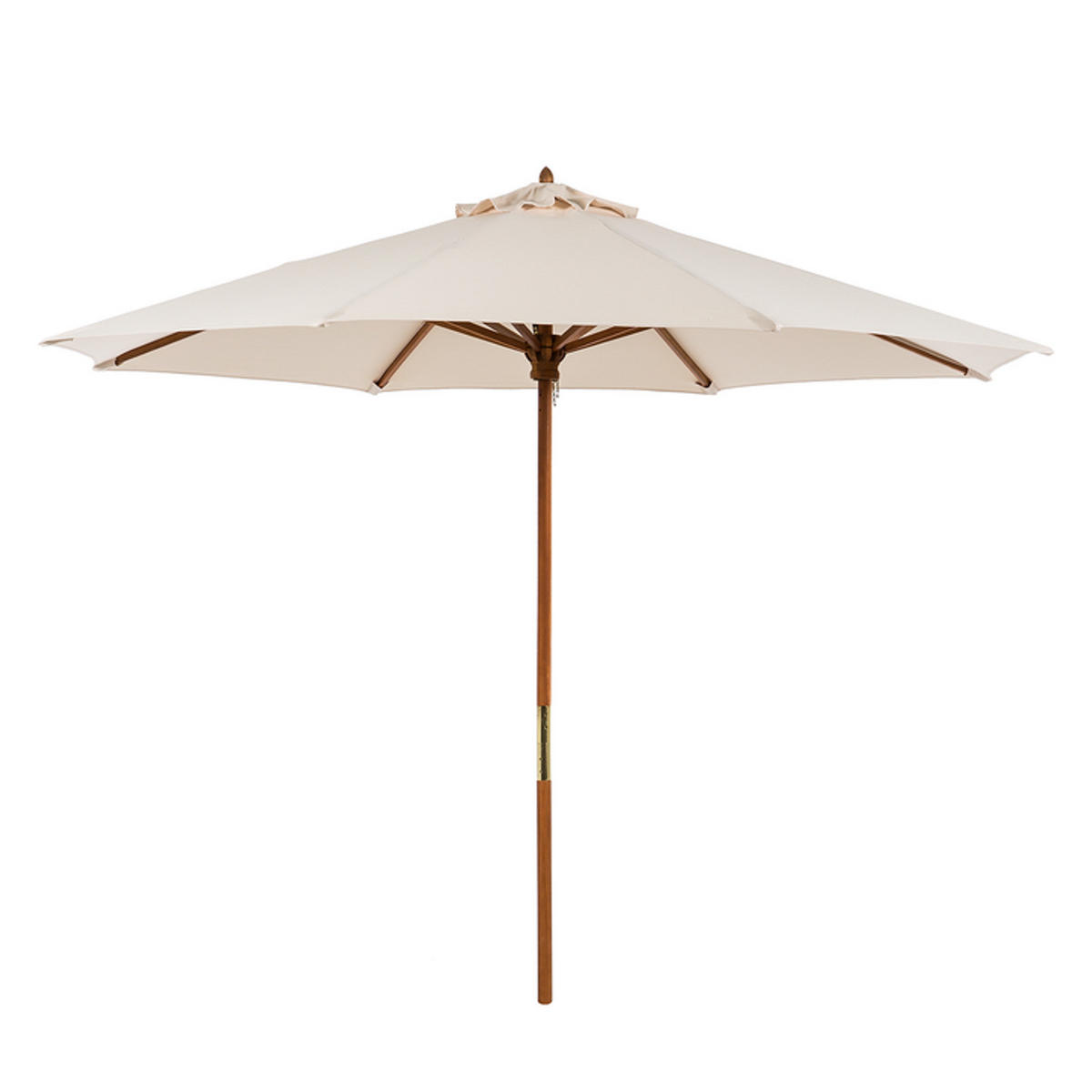 SONNENSCHIRM - Grau - Beige, Holz/Textil (270/270cm) - home24