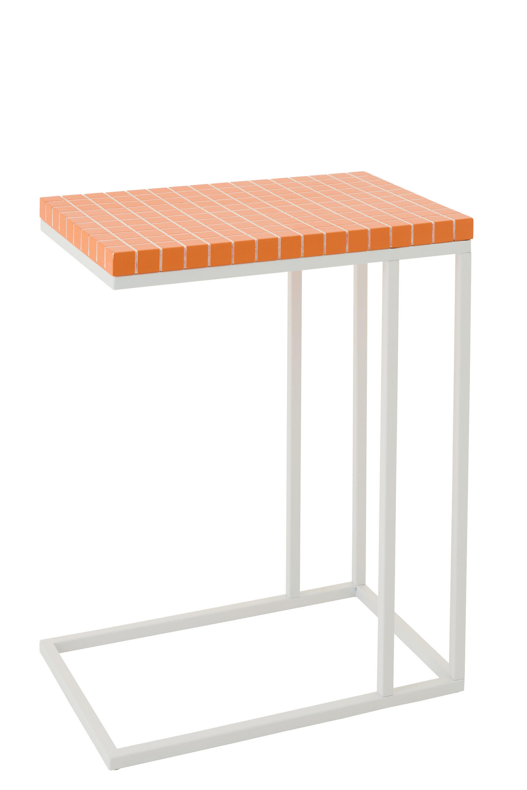 BEISTELLTISCH RECHTECKIG Orange - Orange, Metall (47.5/29.5/60.5cm) - J-Line