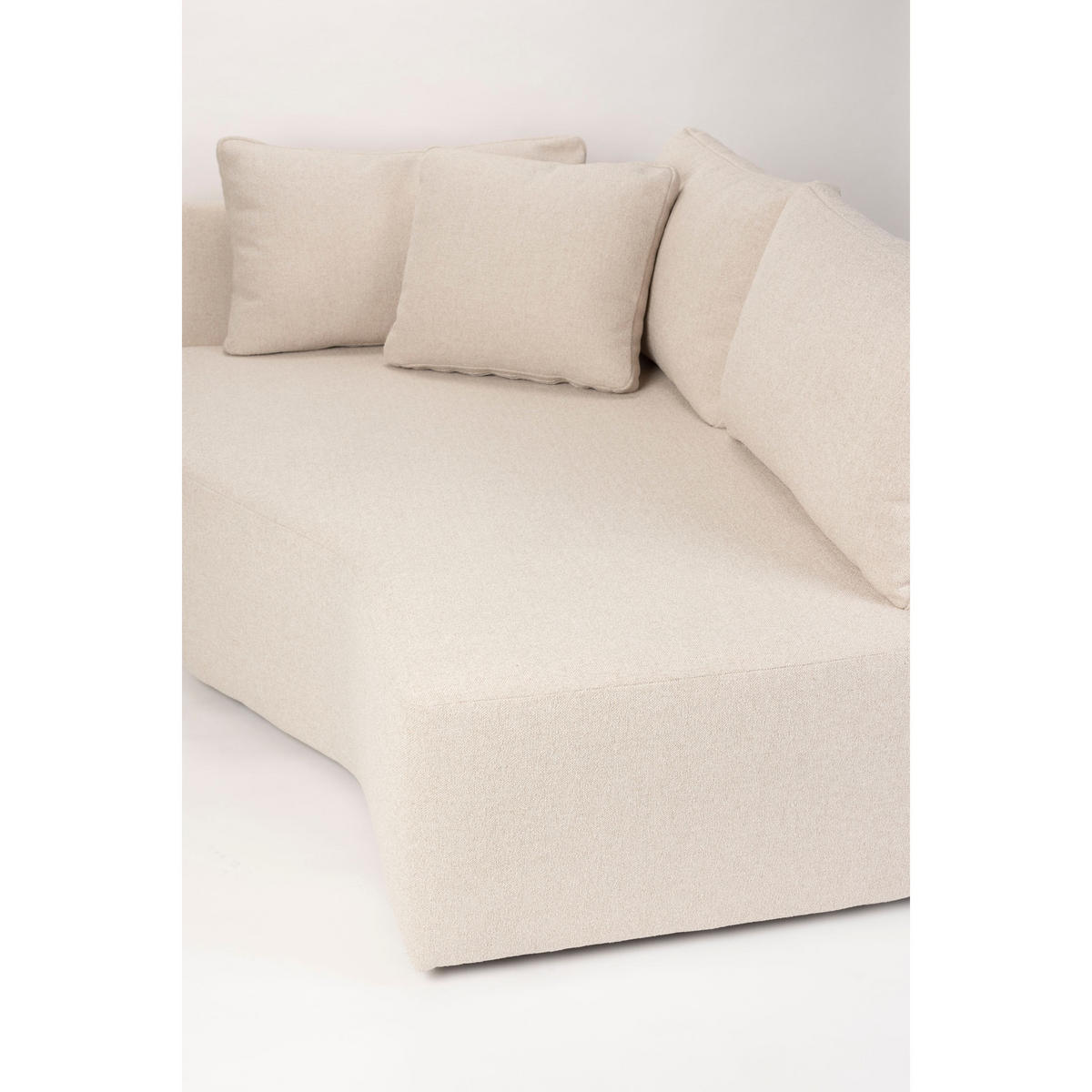 ECKSOFA 4,5-SITZER Prosper Rechts Sand/ Beige - Beige/Creme, Kunststoff (301/79/126cm) - Zuiver
