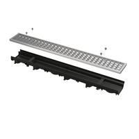 ENTWÄSSERUNGSRINNE 60 mm mit Kunststoffrand und Rost verzinkt B125 - Schwarz, Metall (13.7/6/101cm) - Alcadrain