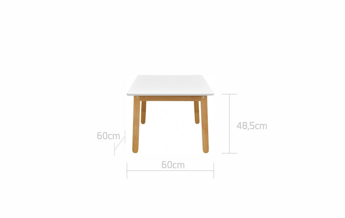 KINDERTISCH Woody - Beige, Holzwerkstoff (60/49/60cm) - RAUMHIRSCH FURNITURE