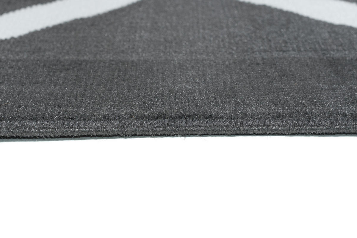 TEPPICH LUXURY Dunkelgrau Karo Marokkanisch 250/300 cm - Dunkelgrau, Textil (250/300cm) - Tapiso