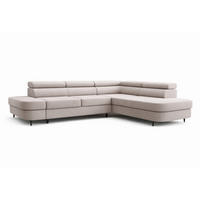 ECKSOFA Priam L-Form mit Schlaffunktion und Stauraum Modern Form Beige - Beige, Holz/Textil (275/203cm) - Muffo