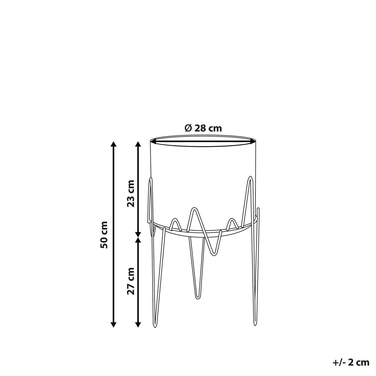 PFLANZENSTÄNDER Metall grün/gold 50 cm Kalandra - Goldfarben/Grün, Metall (50cm) - Beliani