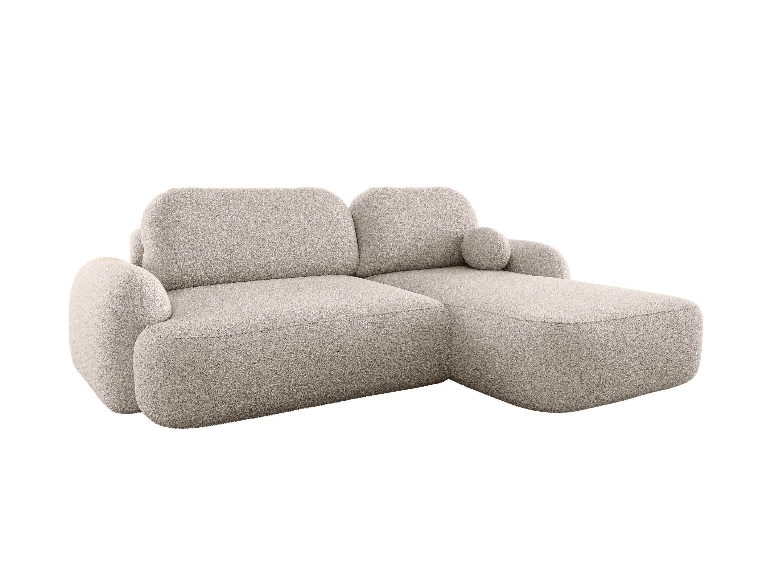 ECKSOFA MOLLY L Rechts QUELLE 03 mit Schlaffunktion - Beige, Textil (275/175cm) - Bedante