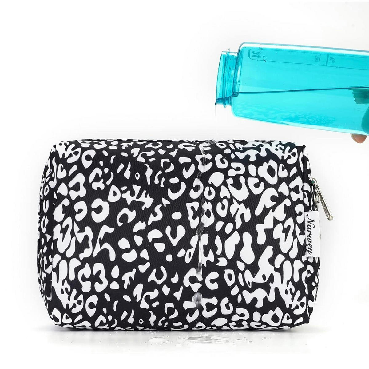 KULTURTASCHE Groß Schwarzer Leopard - Multicolor, Textil (17/9.9/22.9cm)