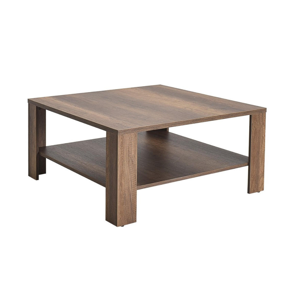 COUCHTISCH mit Ablagefach - lena 90/90/42 cm - Naturfarben, Holzwerkstoff (90/90/42cm) - Calicosy
