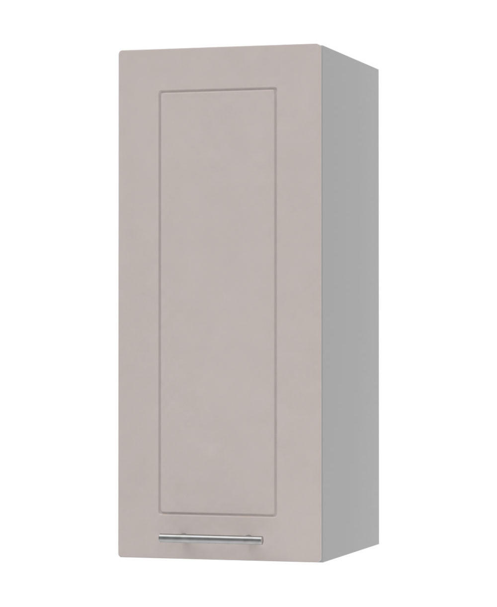 KÜCHENHÄNGESCHRANK Kvantum W2/30 Grau / Kaschmir Matt 30 / 32,5 / 72cm - Kaschmir/Grau, Holz/Holzwerkstoff (30/72/32.5cm) - Feldmann-Wohnen