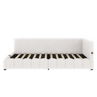 POLSTERBETT PANG-M4T7W9 140/200 cm Weiß - Weiß, Textil - PANGIVO