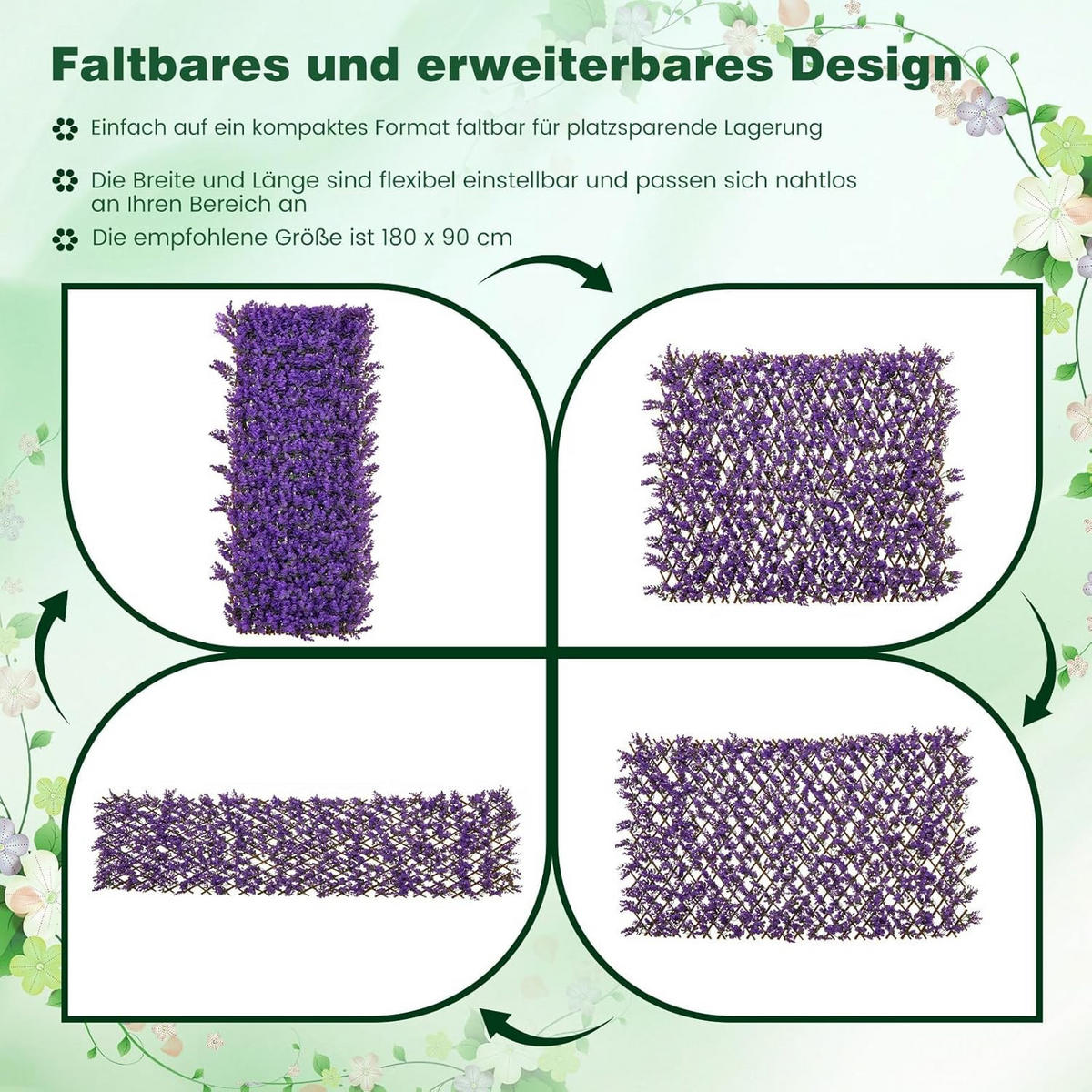 UMELÁ RASTLINA Fialová - lila, plast (8cm) - COSTWAY