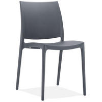 STUHL ENZO dunkelgrau - Dunkelgrau/Anthrazit, Kunststoff (45/81/50cm) - Légia Home