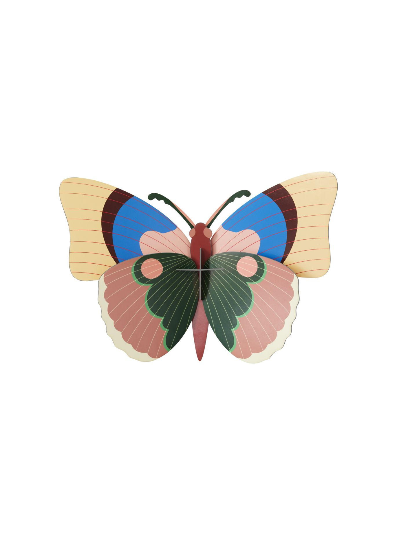 WANDDEKO Gedämpfte Flügel 9/21 cm - Multicolor, Wellpappe (9/21/33cm) - KUNSTLOFT