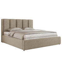 POLSTERBETT SAVINO CLASSIC 140/200 - Dunkelbeige Struktur - ohne Matratze - Bronzefarben, Textil (140/200cm) - MKS