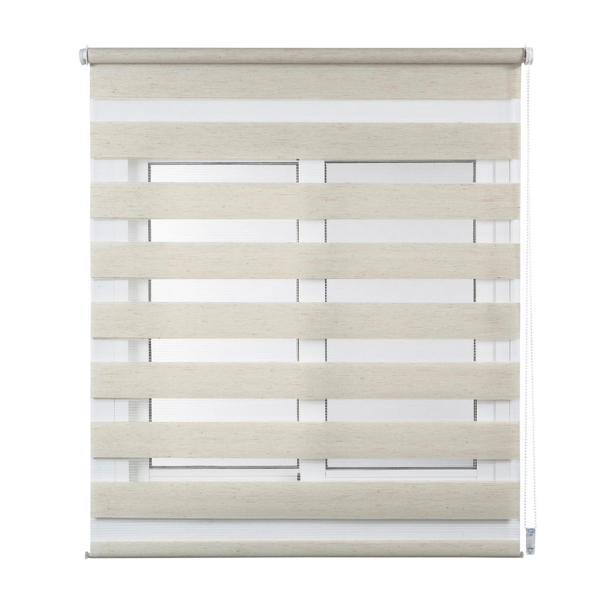 DOPPELROLLO Leinen, 90cm x 180 cm - Beige, Kunststoff (90/180cm) - STORESDECO