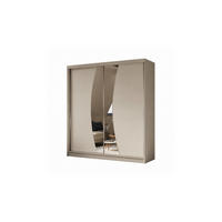 SCHWEBETÜRENSCHRANK Vex 200 cm mit Spiegel, 2-türig, kaschmir - Kaschmir, Kunststoff (200/216/61cm) - Margaret Hadas24