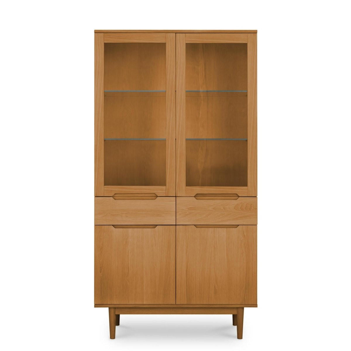 VITRINE mit LED Beleuchtung Wildeiche - Honigeiche/Eichefarben, Holz/Holzwerkstoff (45/190/100cm) - Furnhouse