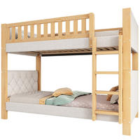 ETAGENBETT aus Kautschukholz und MDF 90x200 cm Grau/Natur mit 4-stufiger Treppe - Grau, Holzwerkstoff (90/200cm) - IVMEU
