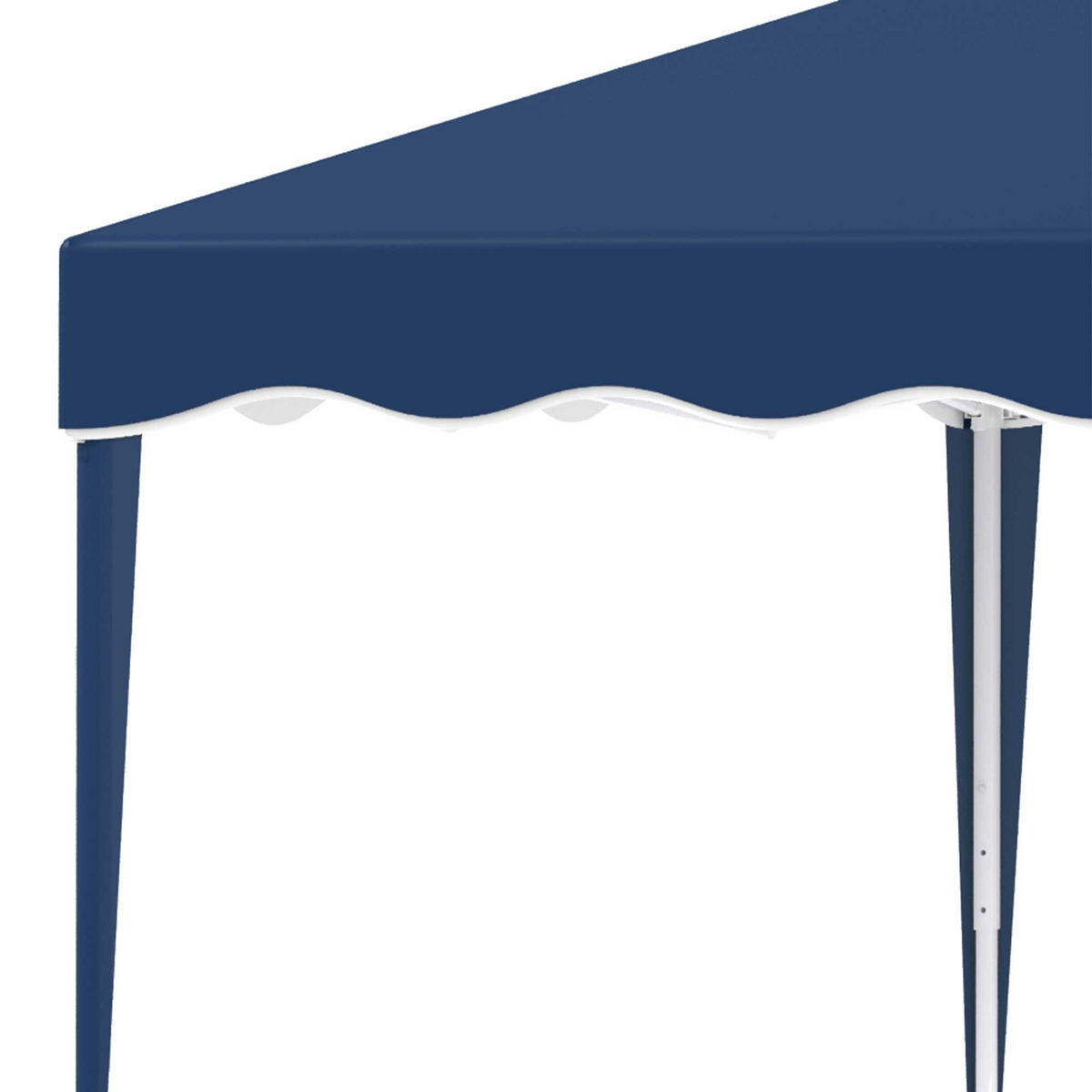 FALTPAVILLON, Braun, Stahl, Oxford-Gewebe - Blau, Metall (295/257/295cm) - Outsunny