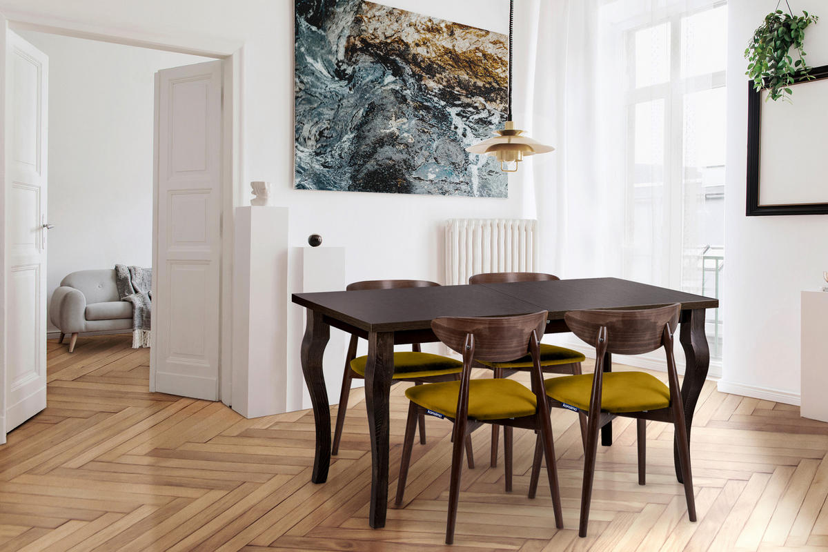 ESSTISCH CABIO ausziehbar bis 190cm, Wenge - Wengefarben, Holz (150/77/80cm) - KONSIMO®