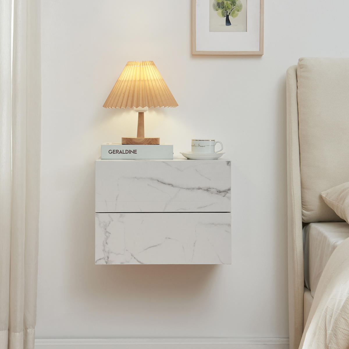 WANDREGAL Ampfing - Weiß, Holzwerkstoff (40/30/29cm) - [en.casa]