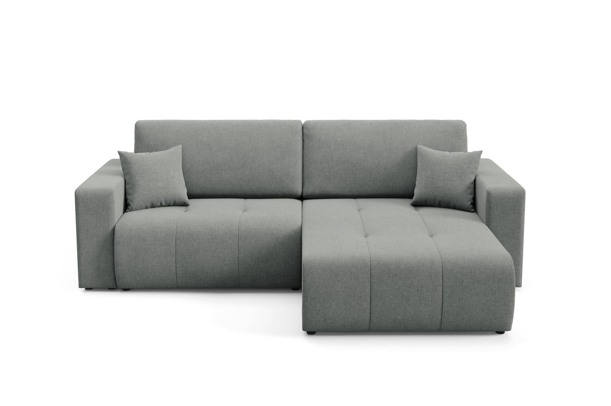 ECKSOFA Augusto - Grau, Holzwerkstoff/Textil (244/149cm) - Fun Möbel