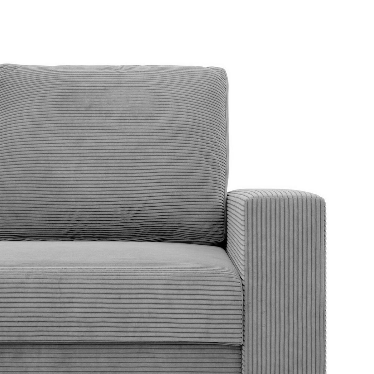 ECKSOFA Neo mit gerader Armlehnen hellgrau - Hellgrau, Textil (231/140cm) - SIMKAM Furniture