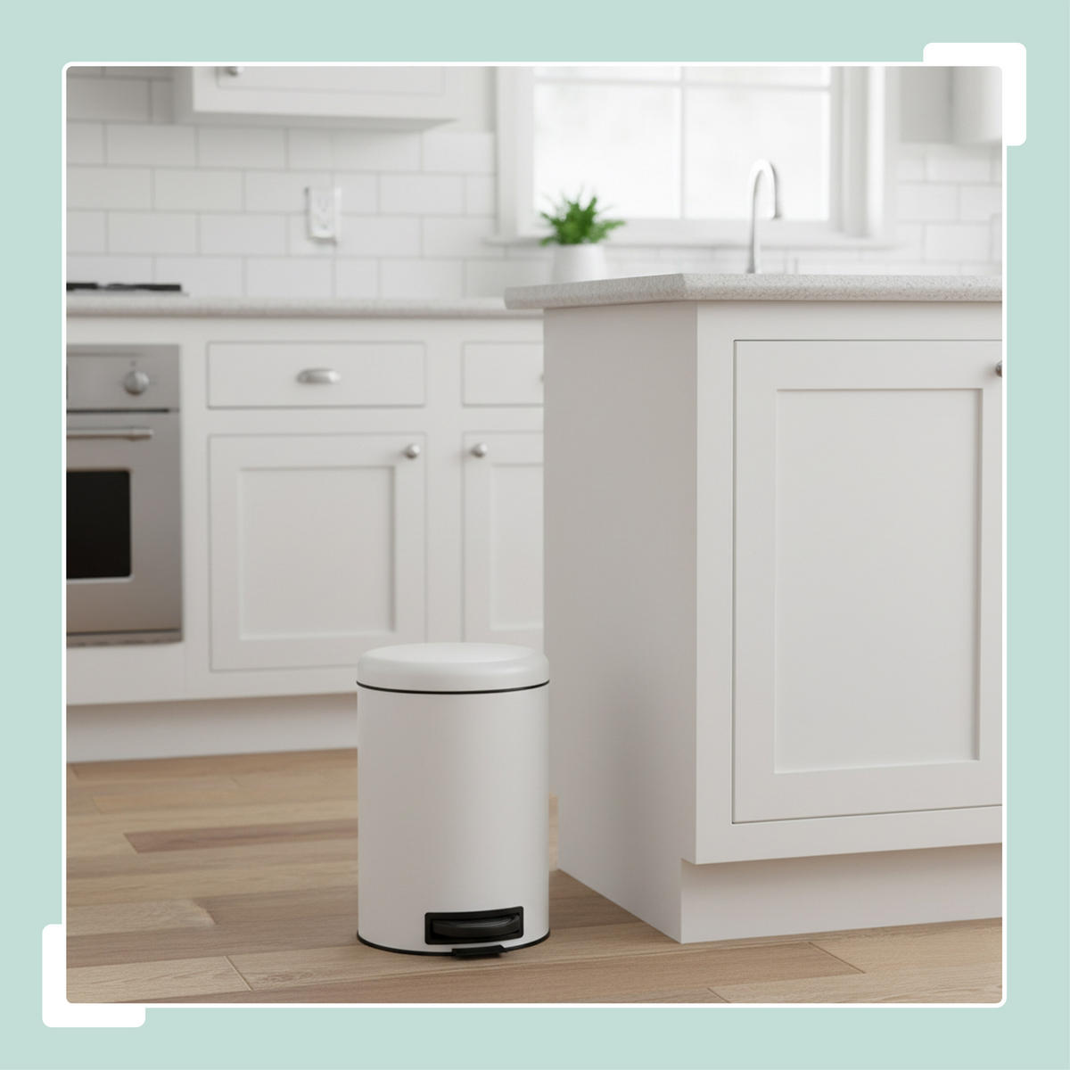 MÜLLEIMER - Weiß, Kunststoff/Metall (25.5/39/33cm) - Relaxdays