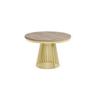 ESSTISCH Cone Bis - Goldfarben/Terracotta, Holzwerkstoff/Metall (120/120/76cm) - Meblini