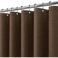 DUSCHVORHANG Leinen Braun 182 x 182 cm - Braun, Textil (182/182cm)