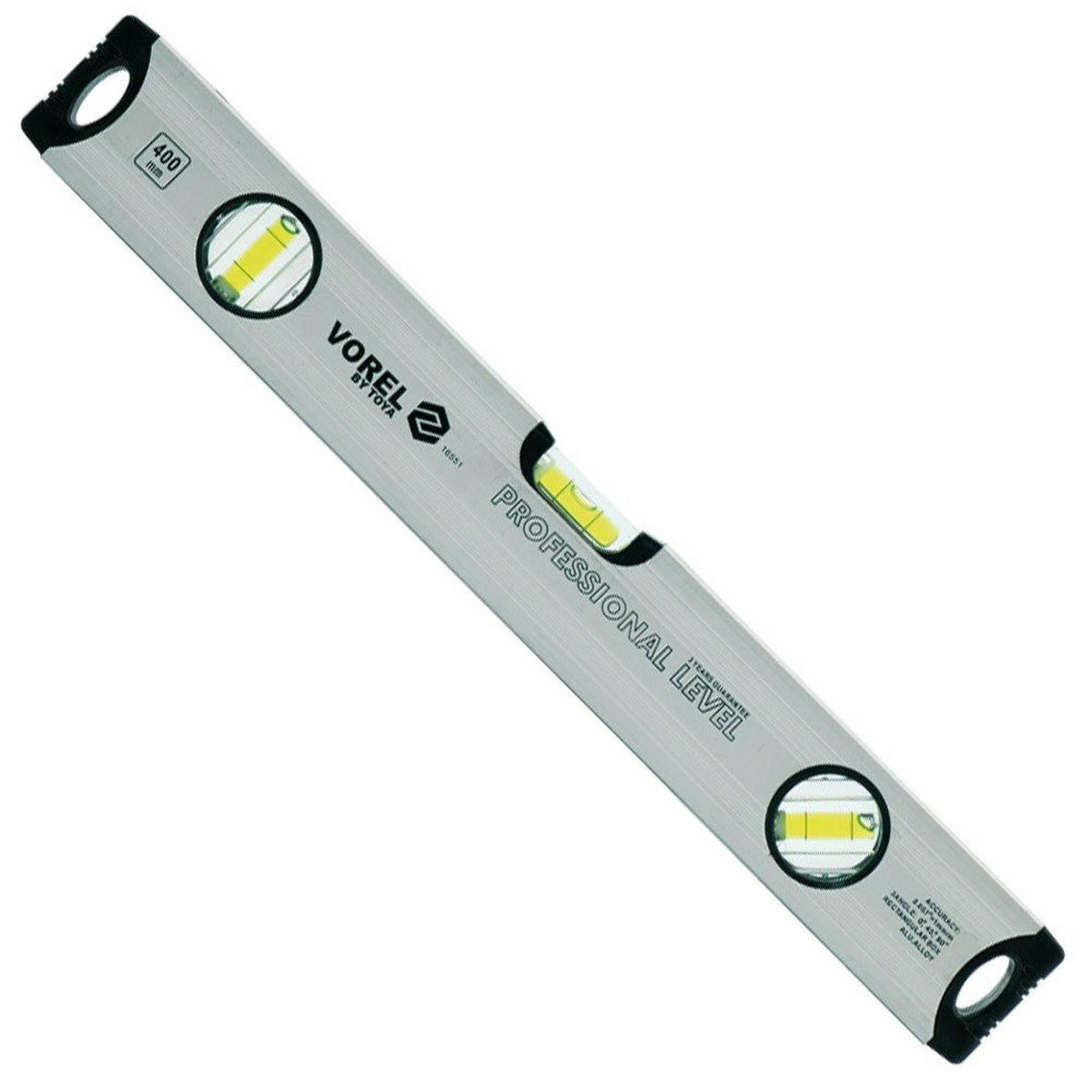 WASSERWAAGE 400 mm mit 3 Liebellen (40cm) - Multicolor, Metall (40/2/4cm) - TRIZERATOP