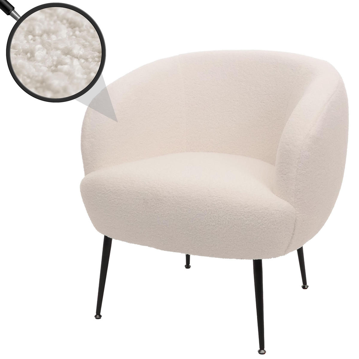 LOUNGE-SESSEL Weiß - Weiß, Textil (72/73/71cm) - MCW