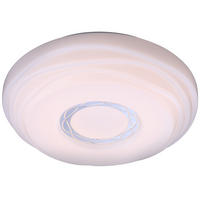 LED DECKENLEUCHTE Metall Weiß MALIK - Weiß, Metall (34/34/9cm) - Globo Lighting