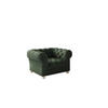 SESSEL CHESTERFIELD Elegant Klassisch Schick Stoff Whisper Velours Grün - Waldgrün, Holz (112/77/90cm) - Kaiser Möbel