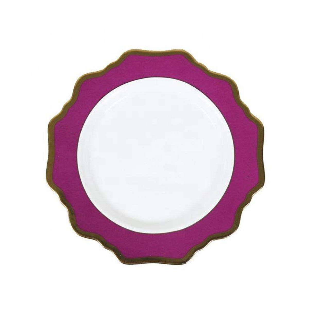 TELLERSET Pink Gold Bone China 4tlg Ø33 Ø27 Ø22 Ø16 cm - Lila, Keramik (33/33/3cm) - Quality Elegance