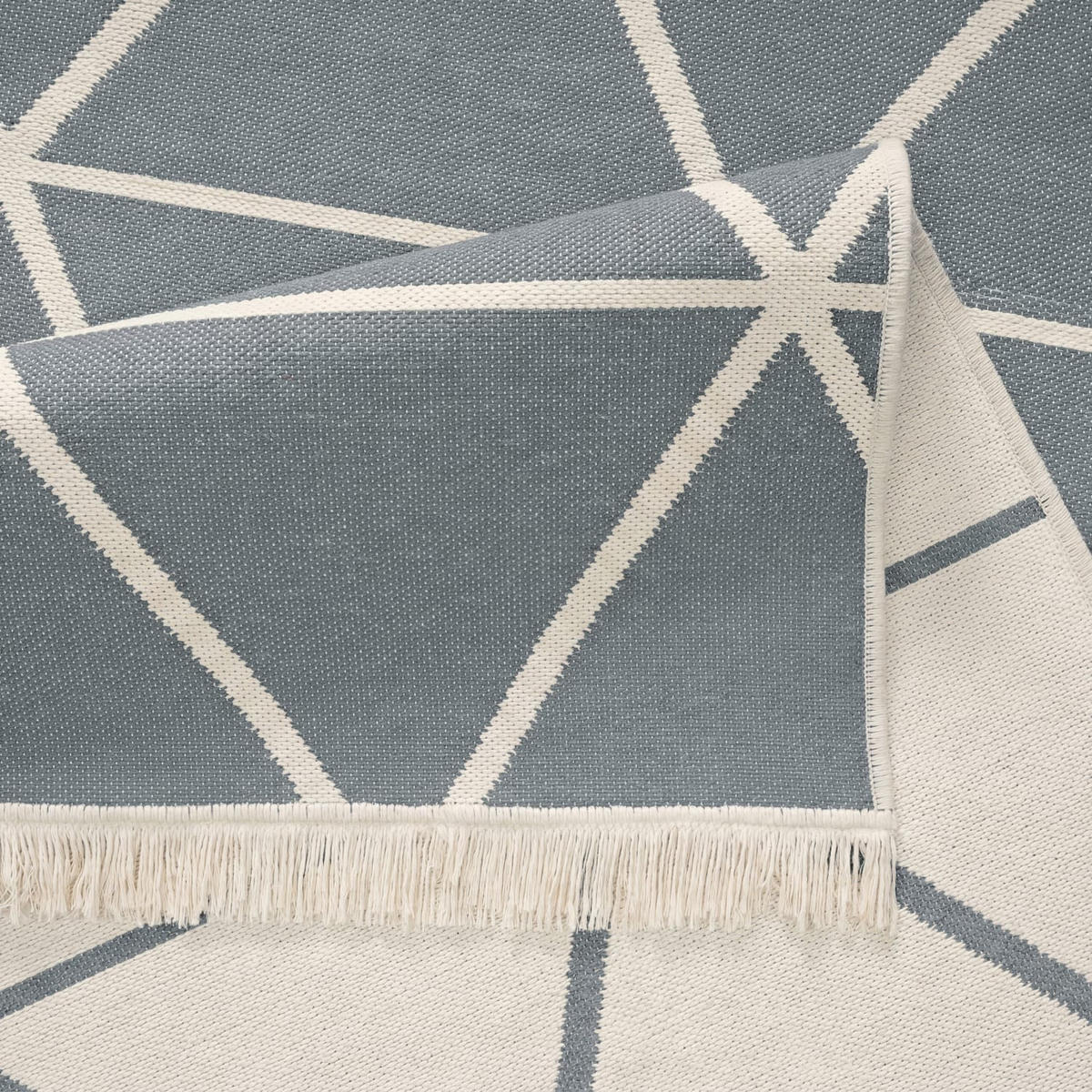 KURZFLORTEPPICH 140/200 cm Skandi Kilim 146 - Grau, Naturmaterialien (140/200cm) - Paco Home