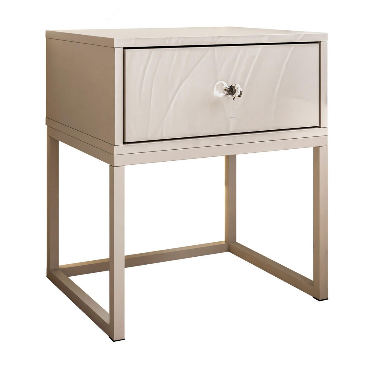 NACHTTISCH BLANCO KASZMIR auf Gestell kaschmir/kaschmir - Kaschmir, Holzwerkstoff (45/52/37cm) - Lookway