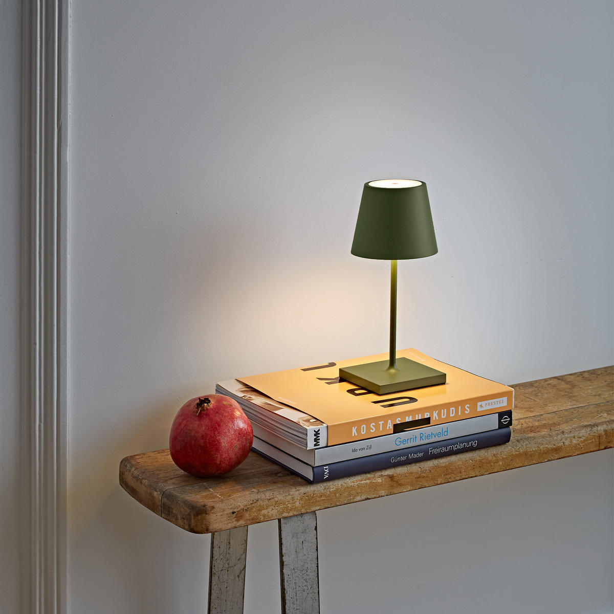 LED Akku-Tischlampe, Nuindie mini 3.0 tannengrün - Grün, Metall (25/10/25cm) - Sigor