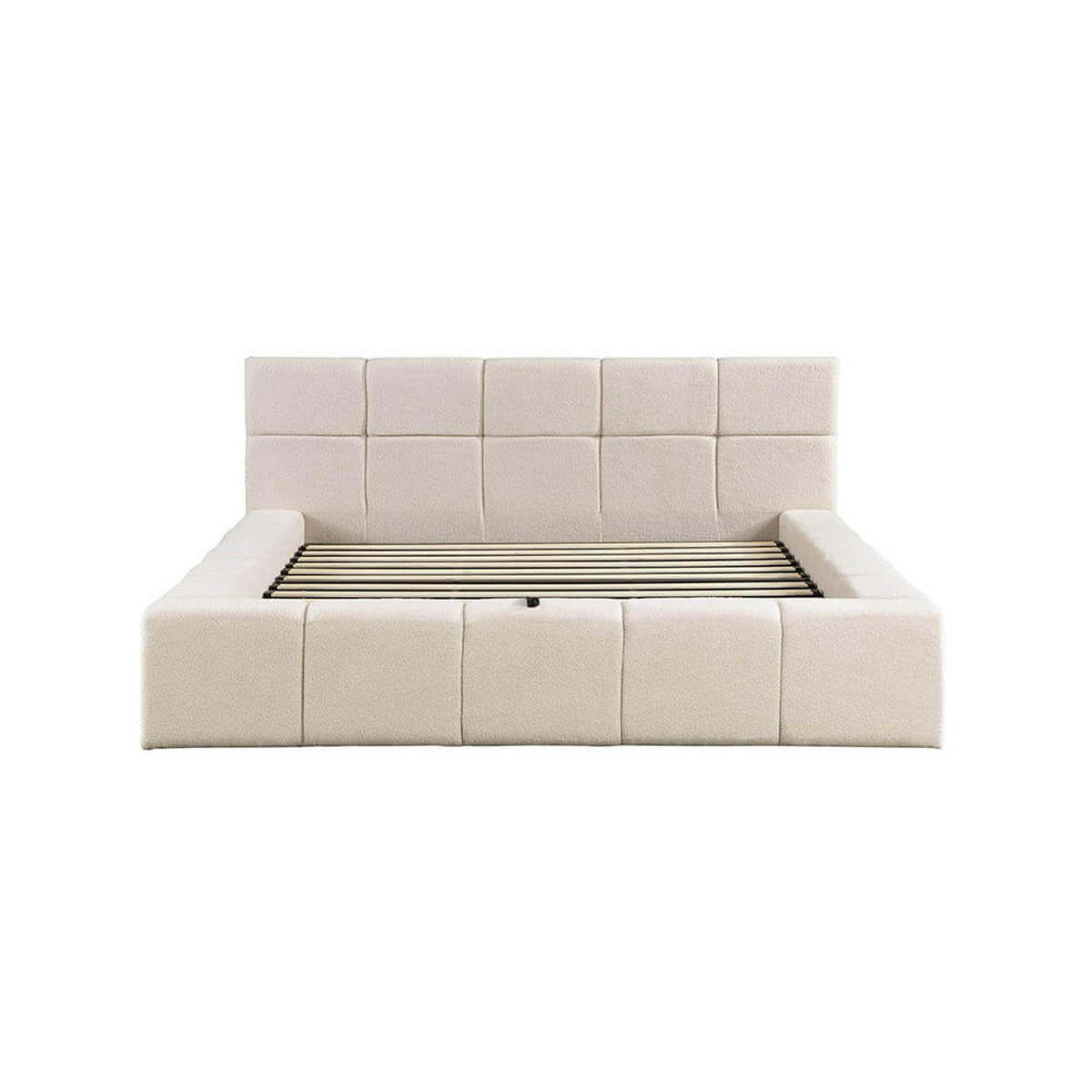 LED BETT GALA - Beige, Mit Matratze - Beige, Kunststoff - Home Deluxe