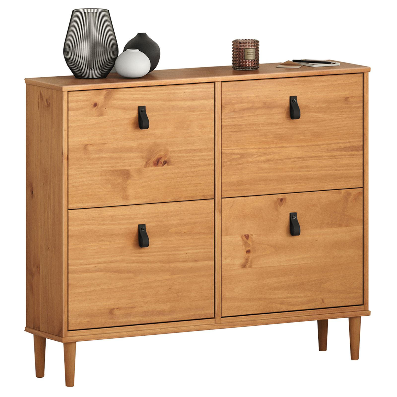 SCHUHKIPPER MIKKA Eiche - Eichefarben, Holz (107/92/25cm) - IDIMEX