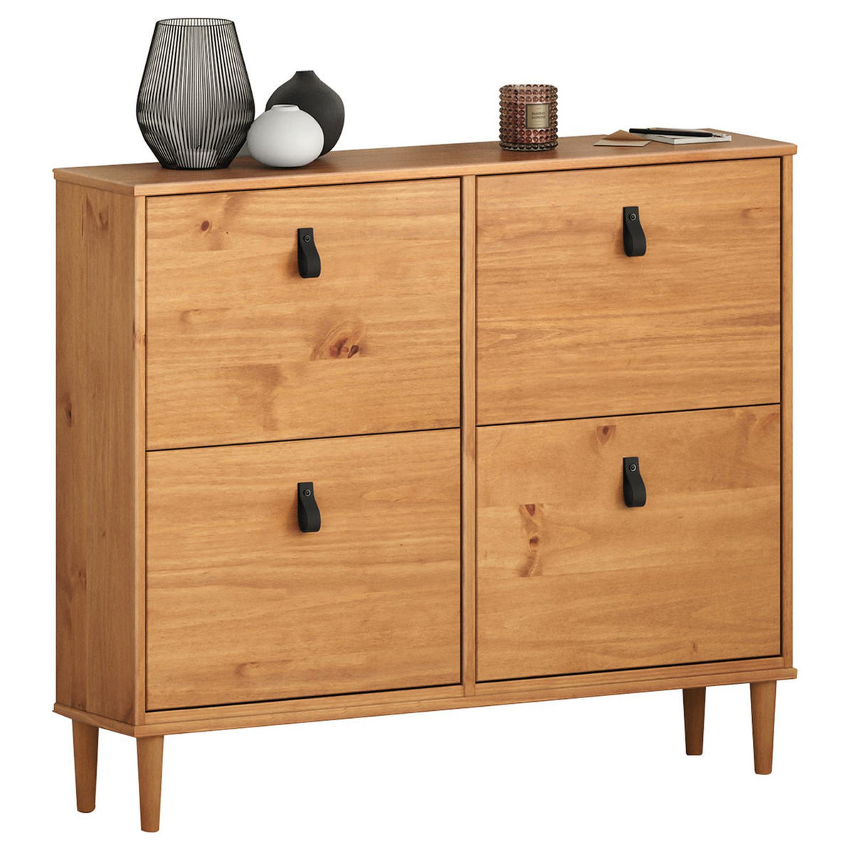 SCHUHKIPPER MIKKA Eiche - Eichefarben, Holz (107/92/25cm) - IDIMEX