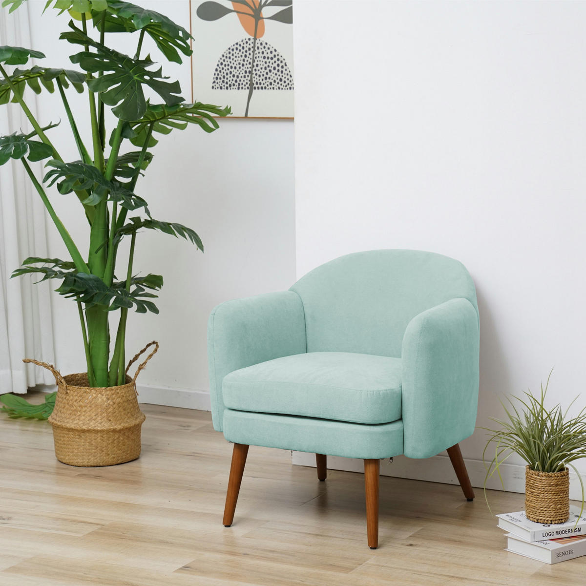 LOUNGESESSEL JOHAN Grün-Blau - Grün, Textil (60/79/68cm) - SVITA