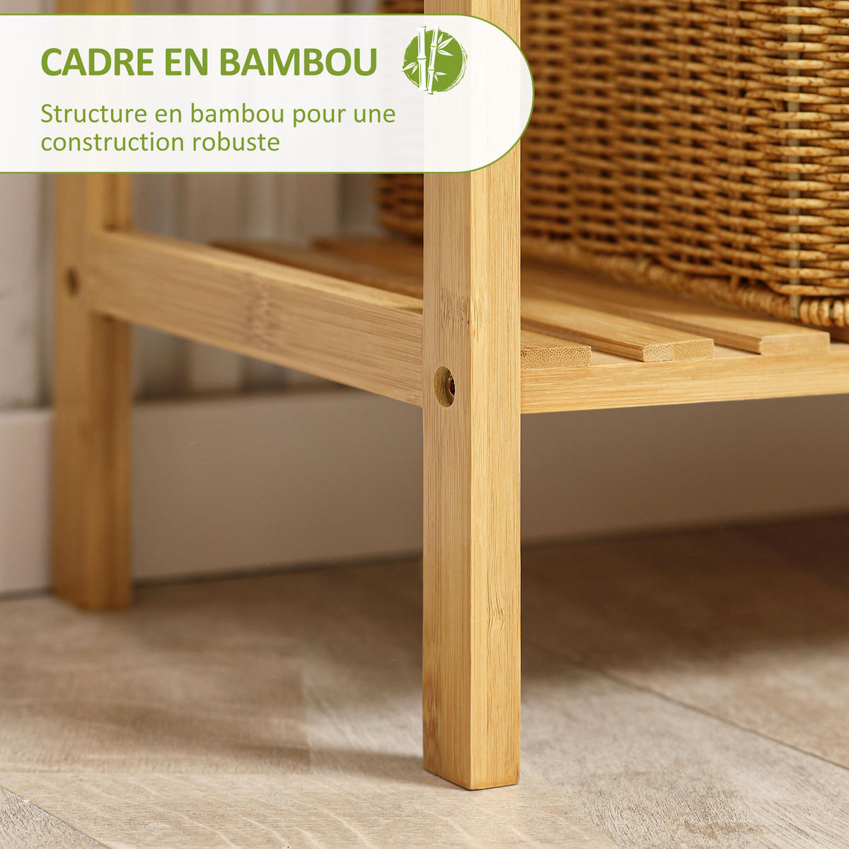 BADREGAL DE-15517 60/26/130 cm, 5-stufig Naturholz - Naturfarben, Naturmaterialien (26/130/60cm) - ComfortXL