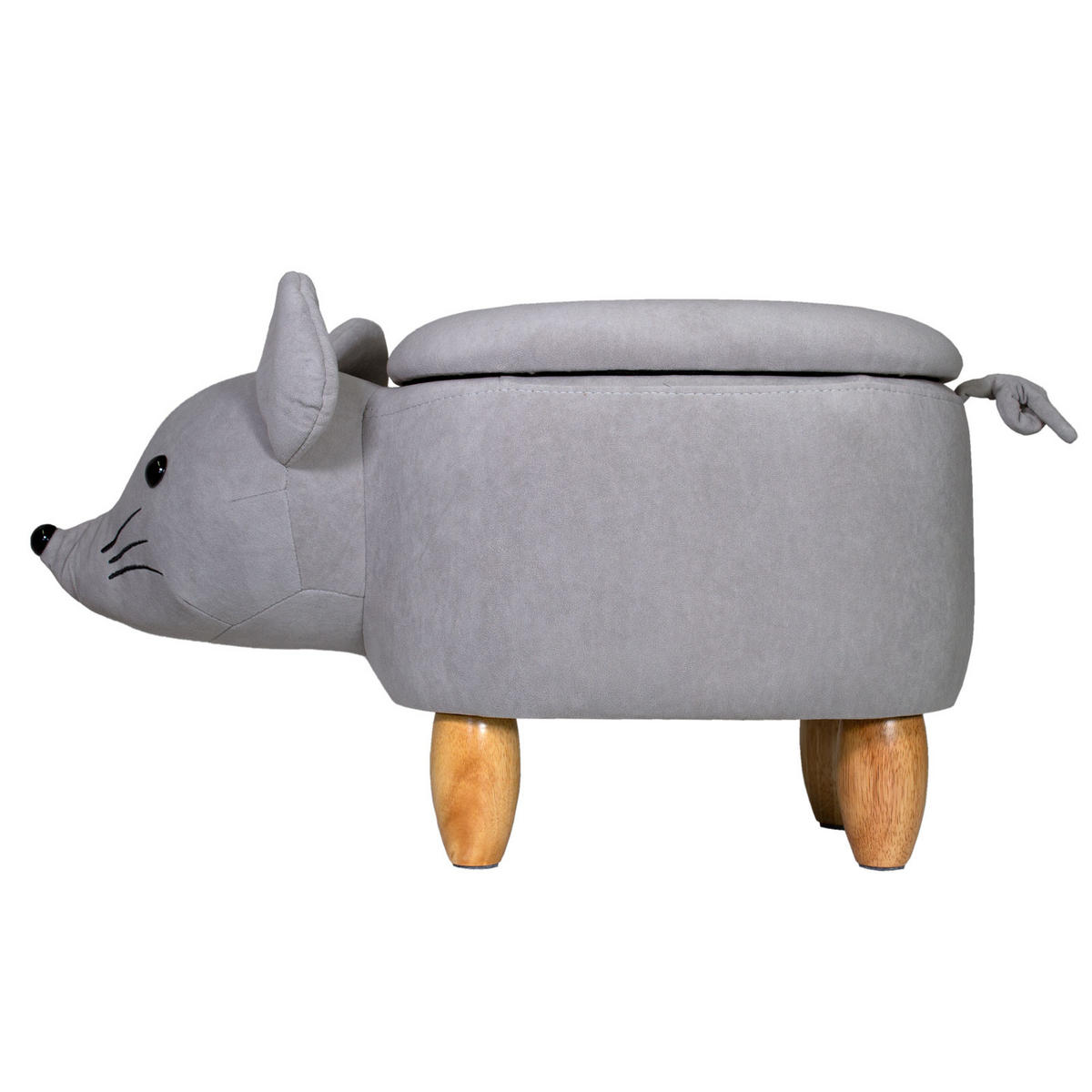 TIERHOCKER Maus - Hellgrau/Grau, Textil (32/37/68cm) - SVITA