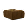POUF Samt Stoff Gelb - Currygelb/Schwarz, Holzwerkstoff/Kunststoff (75/41/90cm) - Makamii