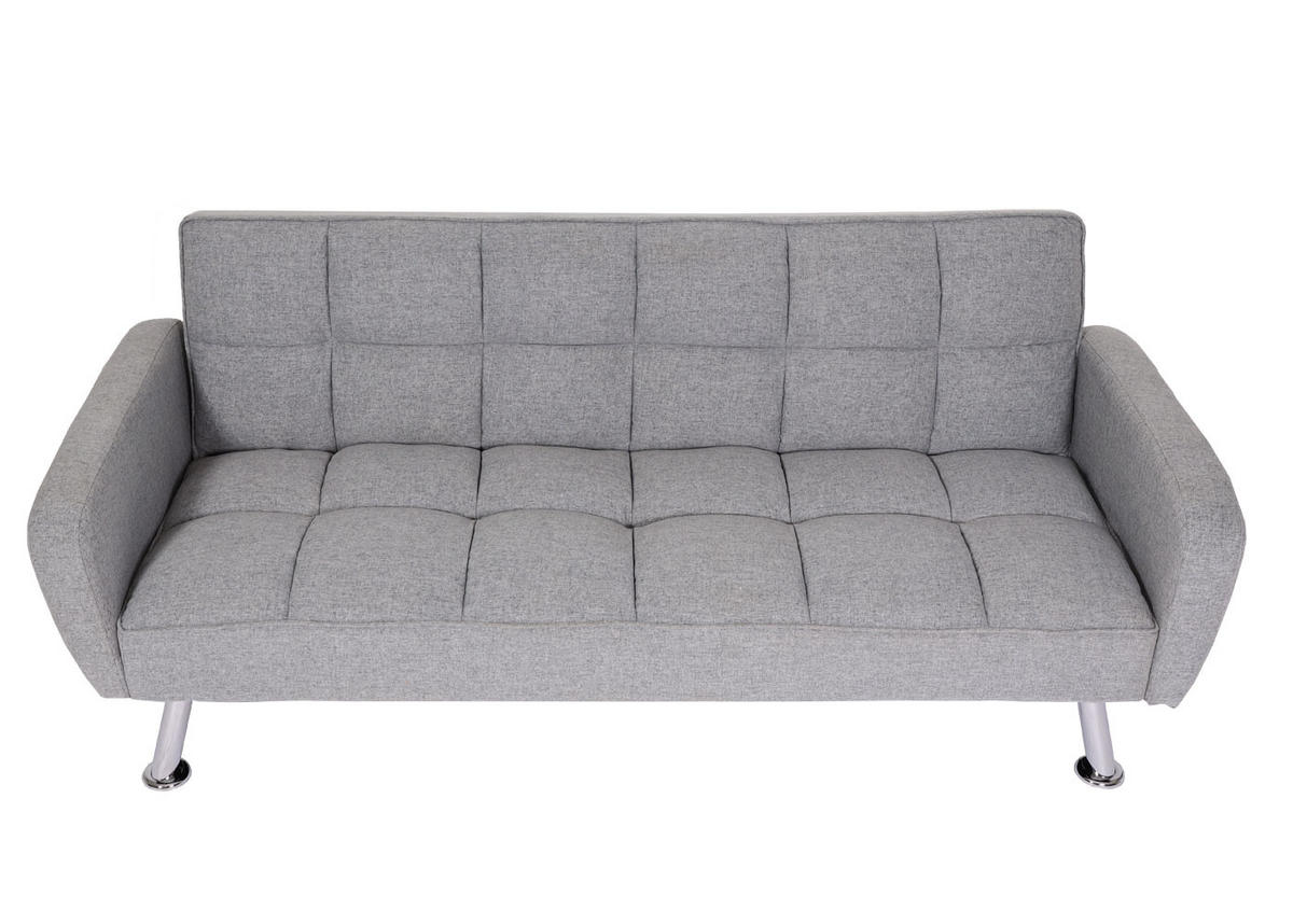 SOFA Hellgrau - Hellgrau, Textil (203/81/93cm) - MCW
